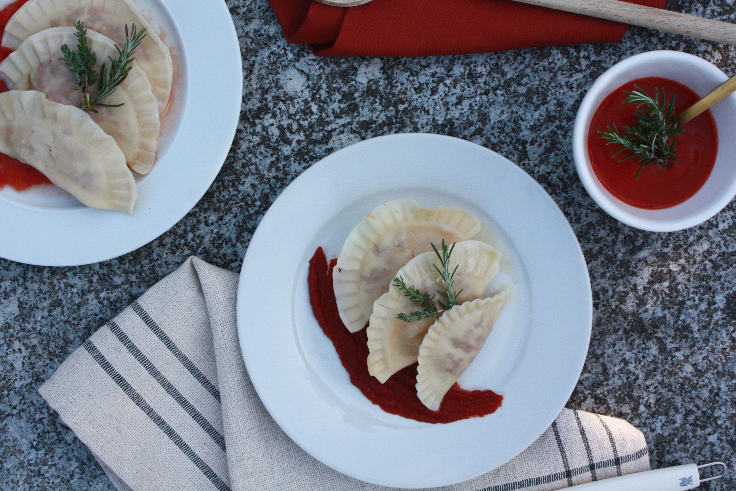 selbstgemachte Ravioli mit Grünkernfüllung - Joppal&amp;Chipal